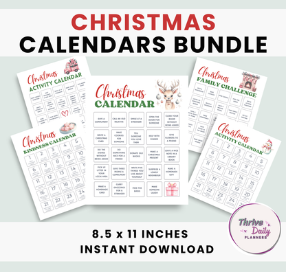 Christmas Planner & Advent Kindness Calendars Bundle