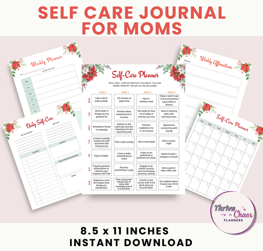 Holiday Haven: Self-Care Planner for Moms, Self-Care Journal