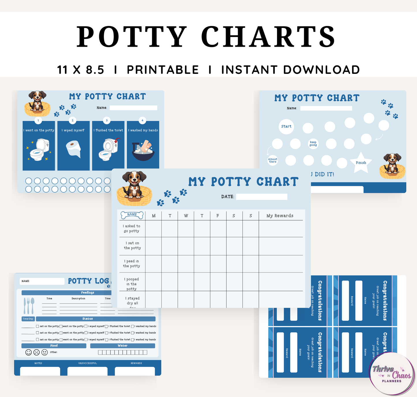 Potty Training Chart for Boys Printable