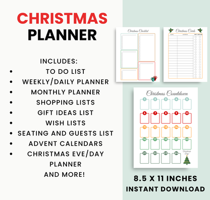 Christmas Planner & Advent Kindness Calendars Bundle