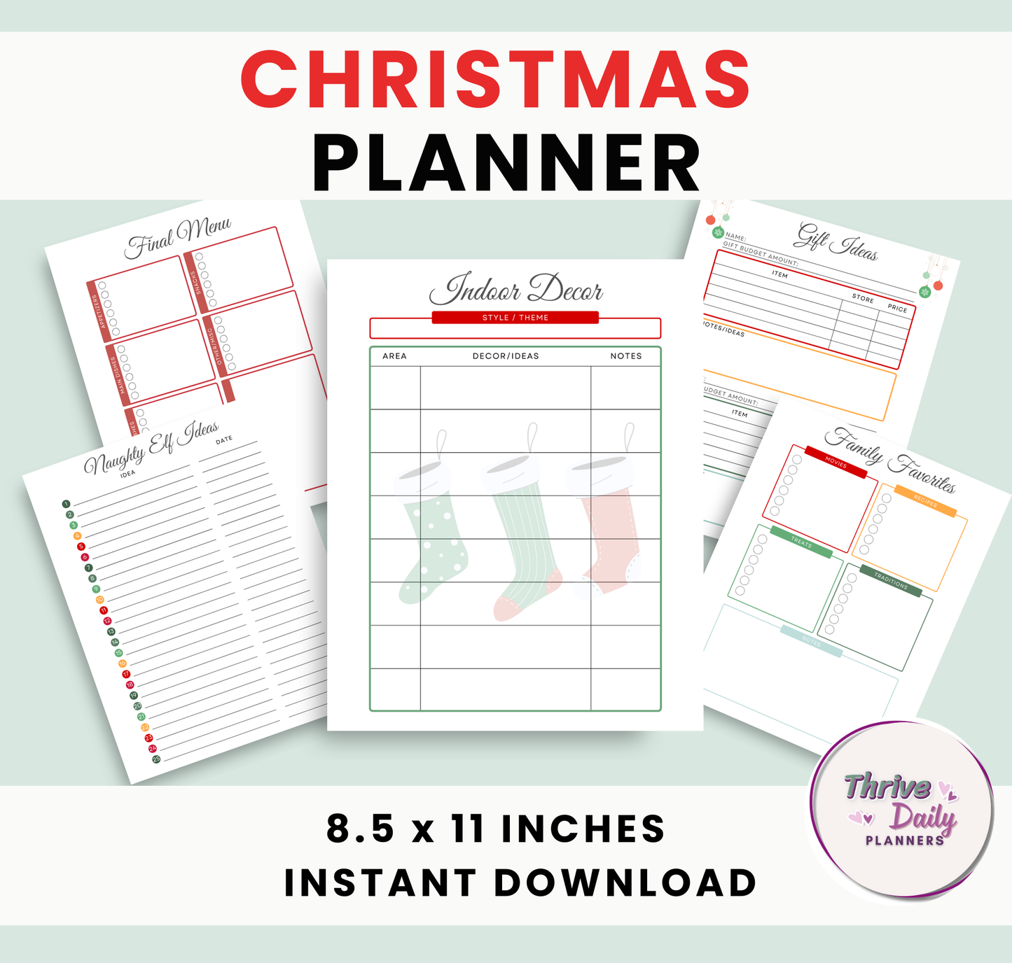 Christmas Planner & Advent Kindness Calendars Bundle