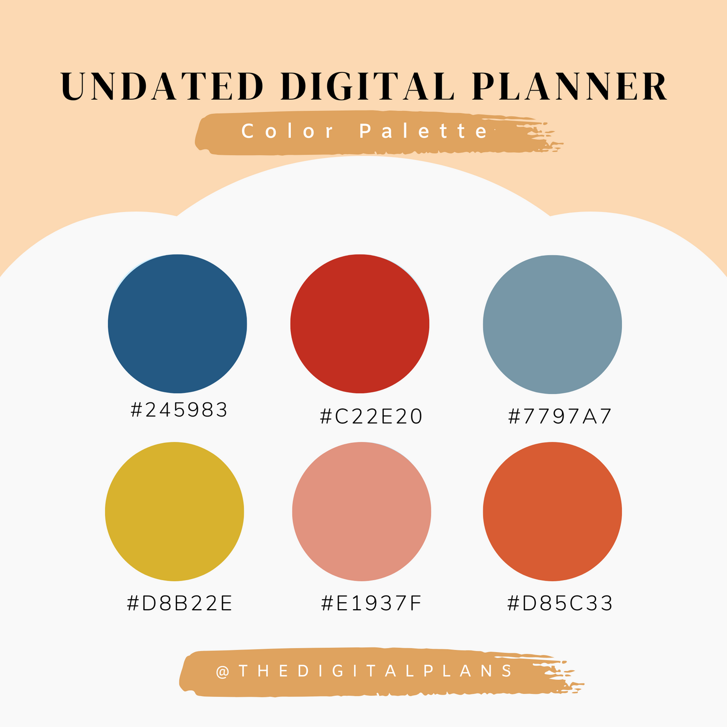 Watercolor Floral Digital Planner, Undated Minimalist for iPad & Android