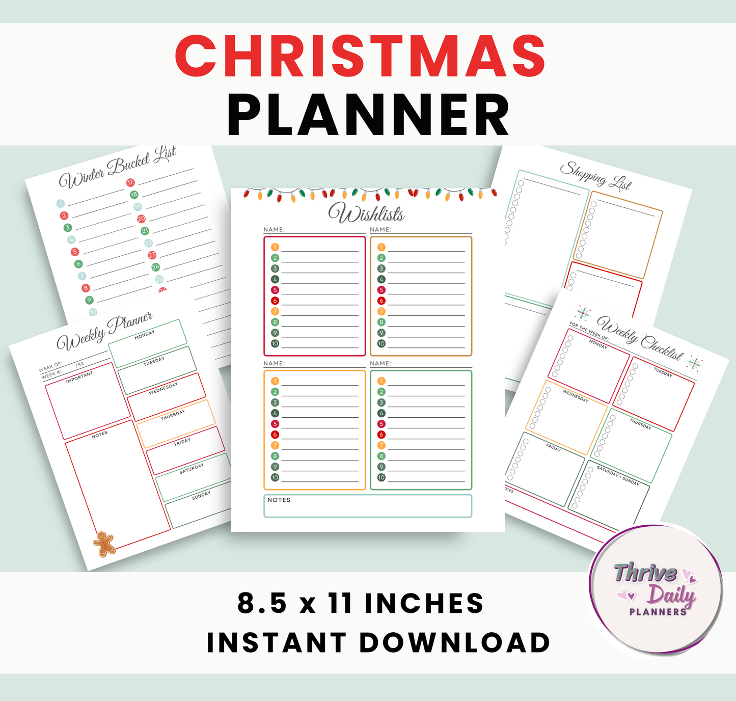 Christmas Planner & Advent Kindness Calendars Bundle